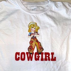 cowgirl cropped tee